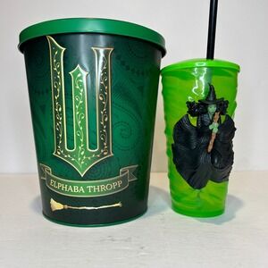 Wicked for Good Elphaba Thropp Regal Popcorn Cup Tumbler Green Witch Themed